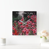 Inspirative Erinnerung zum Beten Quadratische Wanduhr (Zuhause)