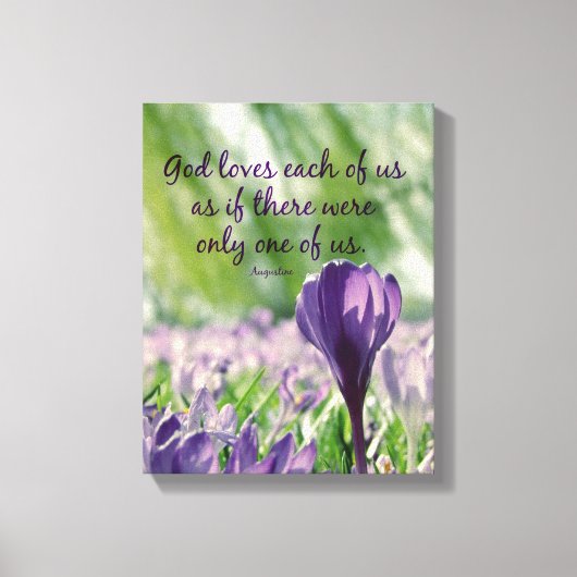 Inspirative Gott Lieben jeden von uns Zitat Leinwanddruck (Vorderseite)