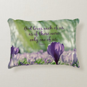 Inspirative Gott Lieben jeden von uns Zitat Zierkissen