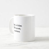 Inspirative Kaffee-Tasse: gewinnen oder lernen Kaffeetasse (Vorderseite Links)