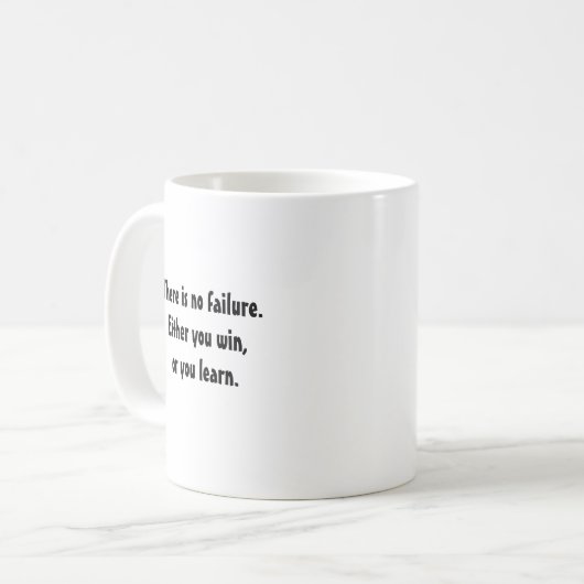 Inspirative Kaffee-Tasse: gewinnen oder lernen Kaffeetasse (Vorderseite Links)