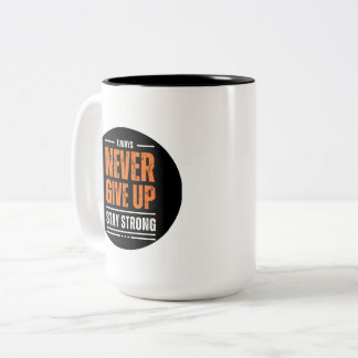 Inspirative Kaffeetasse 'Gib Niemals Auf'