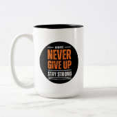 Inspirative Kaffeetasse 'Gib Niemals Auf' (Links)