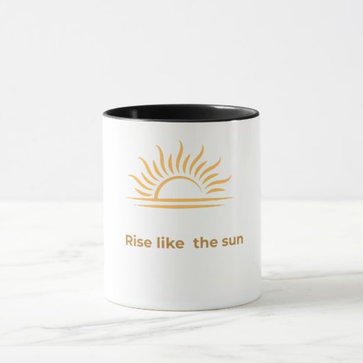 Inspirative Kaffeetasse 'Rise Like the Sun' (Zentrum)