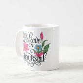 Inspirative klassische Blumenvase Tasse (Vorderseite Links)