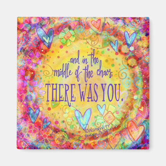 Inspirative Liebe Es gab dich Inspirivity Fun Magnet (Vorne)