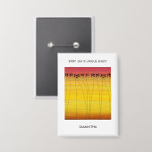 Inspirative, Phantastische Sommer-Kokospalmen Button (Vorderseite/Rückseite)