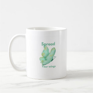 Inspirative Schmetterlingstasse – Breite Deine Flü Kaffeetasse