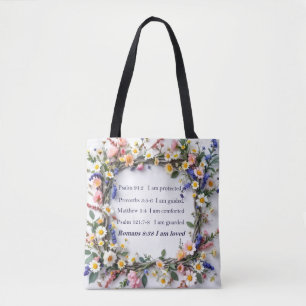 Inspirative Tasche mit farbigen Blume
