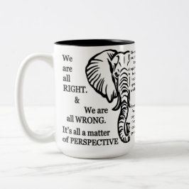 Inspirative Tasse - Die Blinden Männer und der Ele