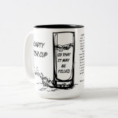 Inspirative Tasse - Entleeren Sie Ihre Tasse (Vorderseite Links)