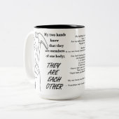 Inspirative Tasse - Meine Hände (Vorderseite Links)