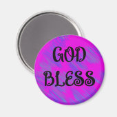 Inspirativer Gott segne Scroll Magnet (Vorderseite/Rückseite)