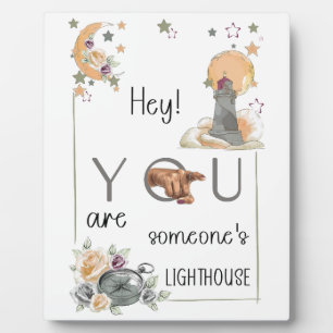 Inspiratives Leuchtturm-Geschenk Positive Erinneru Fotoplatte