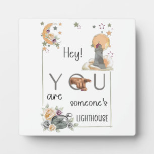 Inspiratives Leuchtturm-Geschenk Positive Erinneru Fotoplatte