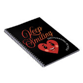 Inspiratives Notizbuch 'Keep Smiling' Notizblock (Rechte Seite)