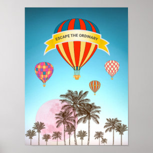 Inspiratives Poster Heißluftballons