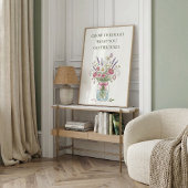 Inspiratives Wildblumen-Mason-Glas-Plakat Poster