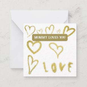 *~  Inspire AP62 Freundlichkeit gold MUTTER Notizk Mitteilungskarte