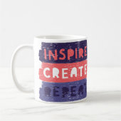 Inspire Create Repeat Mug – Motivational Artistic  Kaffeetasse (Links)