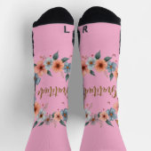 Inspire Dankbarkeit with Every Step Wird Floral Pi Socken (Oben)