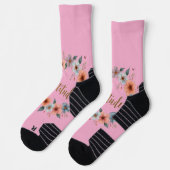 Inspire Dankbarkeit with Every Step Wird Floral Pi Socken (Links)
