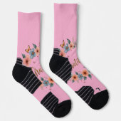 Inspire Dankbarkeit with Every Step Wird Floral Pi Socken (Rechts)