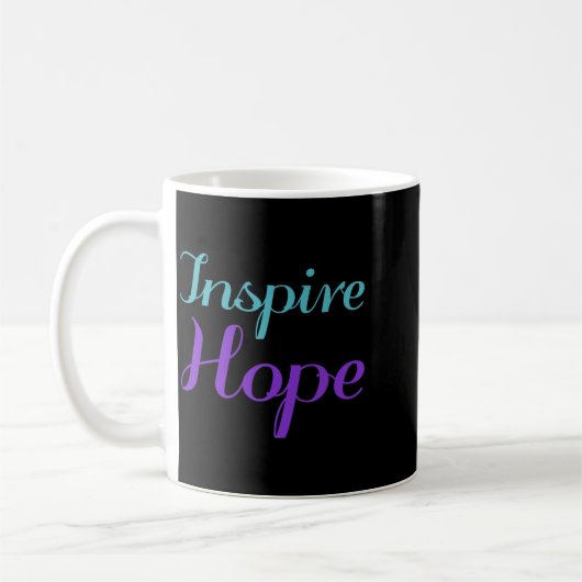 Inspire-Hoffnung-Präventionsbewusstseinsdesign Kaffeetasse (Links)