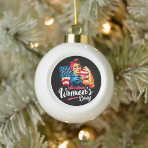 Inspire Inclusion 8. März International Keramik Kugel-Ornament
