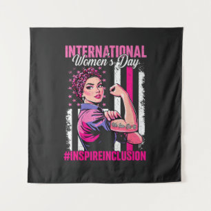 Inspire Inclusion 8. März International  Wandteppich