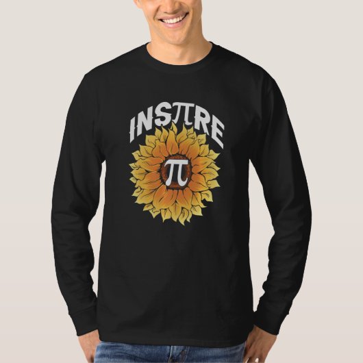 Inspire Pi Day Cool Sunflower Math Mathematics T-Shirt (Vorderseite)