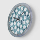 Inspired Flowers and Butterflies Große Wanduhr (Winkel)