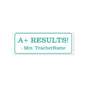 Inspirier "A+-ERGEBNISSE!" Lehrerin Rubber Briefma Permastempel