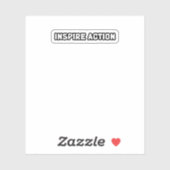 Inspirier Action Motivation Leadership Influence P Aufkleber (Blatt)