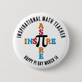 INSPIRIER ASPIRE Math Teacher Happy Pi Day Button (Vorderseite)