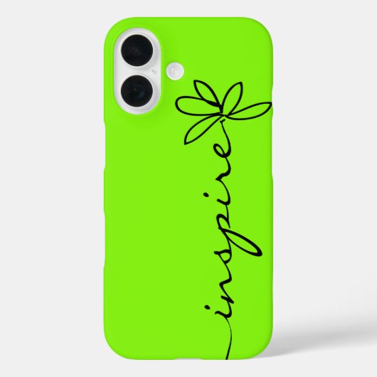 INSPIRIER auf Neon Green Case-Mate iPhone Hülle (Rückseite)