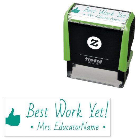 Inspirier "Beste Arbeit noch!" + Name des benutzer Permastempel (Beispiel)