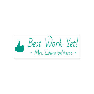 Inspirier "Beste Arbeit noch!" + Name des benutzer Permastempel
