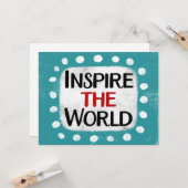 Inspirier der Grußkarte der Welt Karte (Vorderseite/Rückseite Beispiel)