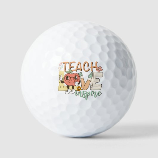 Inspirier der Liebe - Niedliche Schulleistungen Golfball (Vorderseite)