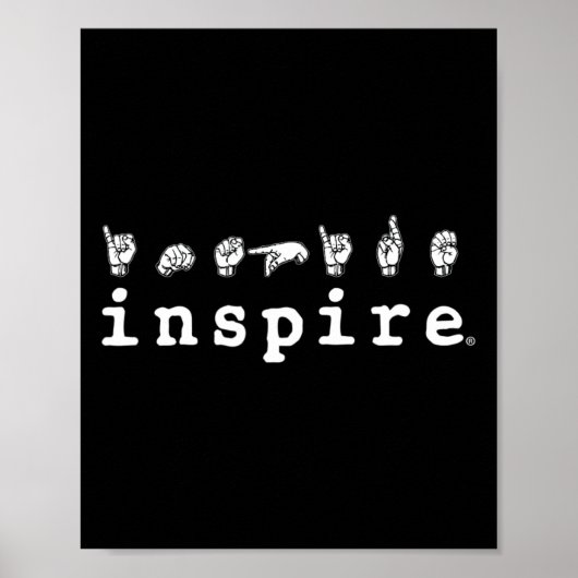 inspirier der Marke ASL American Sign Language Dea Poster (Vorne)