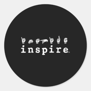 inspirier der Marke ASL American Sign Language Dea Runder Aufkleber
