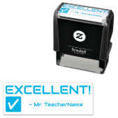 Inspirier "EXZELLENT!" Lehrerin Rubber Briefmarke Permastempel (Beispiel)
