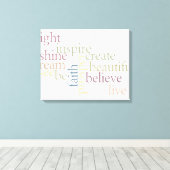 Inspirier Faith Leinwanddruck (Insitu (Holzboden))