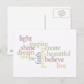 Inspirier Faith Postkarte (Vorne/Hinten)