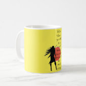 INSPIRIER FAITHFUL FRAU WARRIOR VOLLE FARBE KAFFEETASSE (Vorderseite Links)