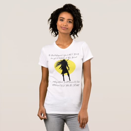 "INSPIRIER" Frau und Kriegerin Gottes! T-Shirt (Vorne ganz)