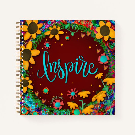 Inspirier Fun Inspirivity One Word Spiral Notebook Notizblock (Vorderseite)