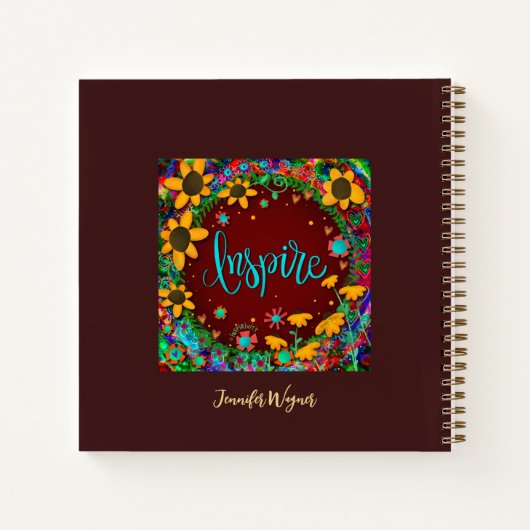 Inspirier Fun Inspirivity One Word Spiral Notebook Notizblock (Rückseite)