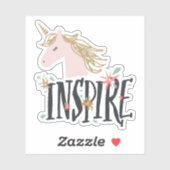 Inspirier | Gold Mane Unicorn Aufkleber (Blatt)